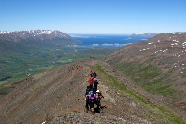 Hiking in north Iceland