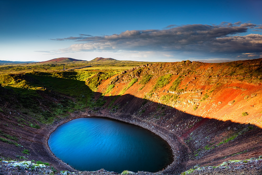 Kerið the volcanic crater lake